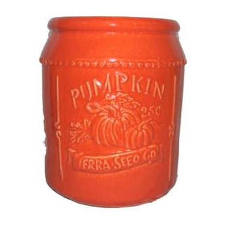 Vintage Pottery Orange 11 Inch Pumpkin Seed Packet Planter - Nature Hills Nursery - Garden Center Item - 