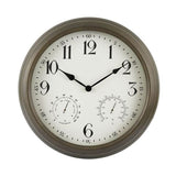 Weather Monitoring Indoor / Outdoor Bronze Colored 16 Inch Wall Clock - Nature Hills Nursery - Garden Center Item - 