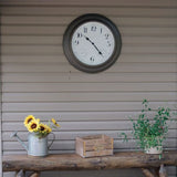 Weather Monitoring Indoor / Outdoor Bronze Colored 18 Inch Wall Clock - Nature Hills Nursery - Garden Center Item - 