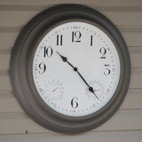 Weather Monitoring Indoor / Outdoor Bronze Colored 18 Inch Wall Clock - Nature Hills Nursery - Garden Center Item - 