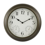 Weather Monitoring Indoor / Outdoor Bronze Colored 24 Inch Wall Clock - Nature Hills Nursery - Garden Center Item - 