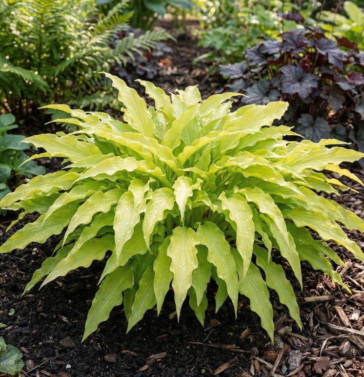 Wiggles & Squiggles Hosta (Hosta 'Wiggles and Squiggles'), a plant featuring perennial and clumping, mounding form.