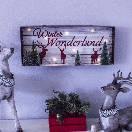 Winter Wonderland Holiday Sign With LED Light - Nature Hills Nursery - Garden Center Item - 