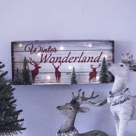 Winter Wonderland Holiday Sign With LED Light - Nature Hills Nursery - Garden Center Item - 
