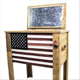 Wooden American Flag Outdoor Patio Cooler - Nature Hills Nursery - Garden Center Item - 