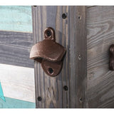 Wooden Grey Anchor Design Outdoor Patio Cooler - Nature Hills Nursery - Garden Center Item - 
